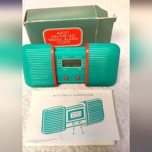 Avon 1970s "On the go travel alarm clock" Complete- quartz, Rare Collectable